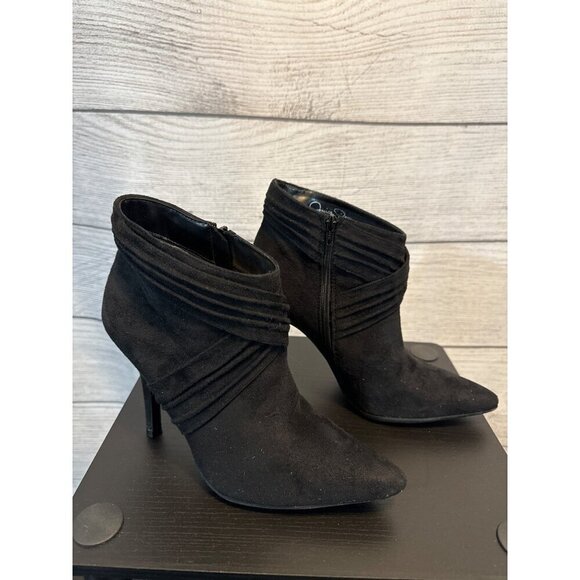 Jessica Simpson Suede Ankle Boots W/ Side Zipper Size 8.5 - Picture 2 of 5